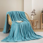 ΚΟΥΒΕΡΤΑ FLEECE ΗΜΙΔΙΠΛΟ 180X240 ADAM HOME (550) AQUA(25)