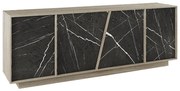 PETRA ΜΠΟΥΦΕΣ 4ΠΟΡΤΕΣ ΠΕΤΡΑ SONOMA ΣΚΟΥΡΟ 207x43xH75cm 05-0454
