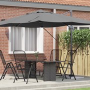 vidaXL Καντιλεβέ Ομπρέλα Roma Ανθρακί 352x251x260 εκ. Αλουμίνιο