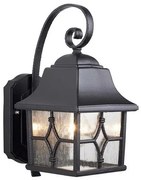 Απλίκα Φωτιστικό Τοίχου E27 60W IP44 Μαύρο Kent KENT Elstead Lighting KENT Μαύρο