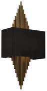 Φωτιστικό Τοίχου - Απλίκα 683AVN2215 25x13x58cm 1xE14 4W Black-Gold Opviq