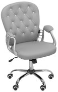 Vinsetto Πολυθρόνα Γραφείου, Εργονομική Πολυθρόνα Γραφείου με Μπράτσο, Γεμισμένη Πλάτη Ανοιχτό Γκρι