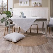 Τραπεζομάντηλο Oviedo 04 Light Grey Teoran 135Χ135 Βαμβάκι-Πολυέστερ