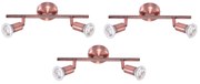 Φωτιστικό Οροφής - Σποτ SE 140-C2 (x3) Saba Packet Copper adjustable spotlight+ - 77-8844 - 51W - 100W - 77-8844