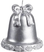 JΚ Home Décor - Κερί Χριστουγέννων Καμπάνα Ασημί