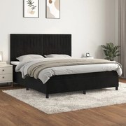 ΚΡΕΒΑΤΙ BOXSPRING ΜΕ ΣΤΡΩΜΑ ΜΑΥΡΟ 160X200 ΕΚ. ΒΕΛΟΥΔΙΝΟ 3143153