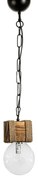 Φωτιστικό Οροφής Ut-8X8 Wood-Chain 31-1343 Χωνευτό Ντουί 1/Ε27 12x9x69cm Brown-Black Heronia