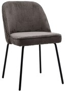 Καρέκλα Votsalo 03-1044 50x60x82cm Grey-Black Μέταλλο,Ύφασμα