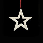 Magic Christmas Αστέρι Κεραμικό 8x0.3x8cm Λευκό 600-40364