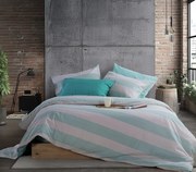 Σετ Σεντονια Βαμβακερα Μονα Casual Stripe Με Λαστιχο   - Πετρόλ - Nef-Nef Homeware