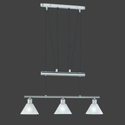 Φωτιστικό Οροφής - Ράγα Stamina 3751031-07 Nickel Trio Lighting Μέταλλο