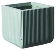 Supergreens Γλάστρα Πήλινη Τετράγωνη ''Stripe'' Μέντα L 37x37x33 εκ.