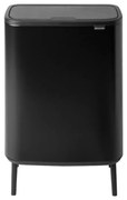 Κάδος Brabantia Bo Touch Hi 1001264, 2x30 l, Στεγανή εφαρμογή στον τοίχο, Ρύθμιση ποδιού, Μαύρο/ματ