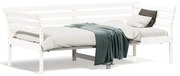 Κρεβάτι ημέρας χωρίς στρώμα Λευκό 75x190 cm Στερεό ξύλο πεύκο 842883