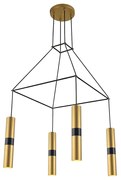 Φωτιστικό Οροφής Πολύφωτο Aca Da Vinci HM854P56BR Gold