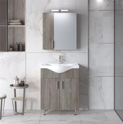 Σετ Επίπλου Mπάνιου SIENA 65 Sonoma Dark 65x46x160 εκ.