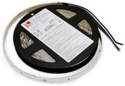 Adeleq Ταινία LED Λευκή Αυτοκόλλητη 5m 24VDC 5050 9.6W Και 60LED Ανά Μέτρο IP54 RGB Συν Λευκό 4000K 30-340249119