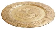 Διακοσμητικός Δίσκος Με Ανάγλυφο LAK505 Φ50cm Gold Espiel Αλουμίνιο