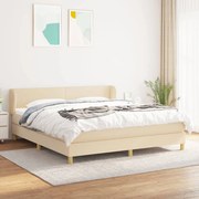 ΚΡΕΒΑΤΙ BOXSPRING ΜΕ ΣΤΡΩΜΑ ΚΡΕΜ 180X200 ΕΚ. ΥΦΑΣΜΑΤΙΝΟ 3126746