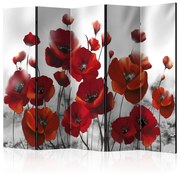 Διαχωριστικό με 5 τμήματα - Poppies in the Moonlight II [Room Dividers] 225x172