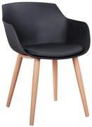 ΚΑΡΕΚΛΑ ΤΡΑΠΕΖΑΡΙΑΣ LUCIE HM8242.02 ΜΑΥΡΗ ΜΕ ΜΕΤΑΛΛΙΚΑ ΠΟΔΙΑ 56Χ57Χ80 ΕΚ