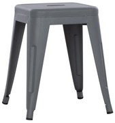 ΣΚΑΜΠΟ ΜΕΤΑΛΛΙΚΟ MELITA HM0096.50 ΣΕ ΓΚΡΙ ΜΑΤ ΧΡΩΜΑ 39x39x46Υεκ. (1 Τεμμάχια)