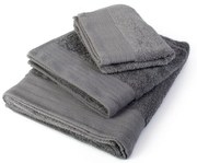 Πετσέτα Σετ 3 τμχ Πενιέ Grey DimCol Σετ Πετσέτες 100% Cotton