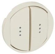 Πλακίδιο Διπλού Φωτεινού Διακόπτη Ivory Celiane 066211 Legrand-66211-Ivory 066211