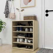 vidaXL Παπουτσοθήκη Sonoma Δρυς 60 x 35 x 70 εκ. από Μοριοσανίδα