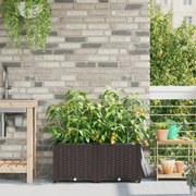 vidaXL Γλάστρες Κήπου 1 τεμ Καφέ 80 x 40 x 37.5 cm Πλαστικό