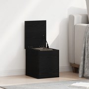 vidaXL Κουτί Αποθήκευσης Μαύρο Δρυς 30x35x35 εκ από Επεξεργασμένο Ξύλο