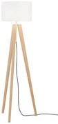 Επιδαπέδιο Φωτιστικό SHINE-WOOD E27 IP20 Φ54 Fischer Honsel-40478-Λευκό 40478