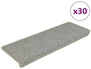vidaXL Πατάκια Σκάλας Αυτοκόλ. 30 τεμ. Όψη Σιζάλ Πράσινο 65x21x4 εκ.