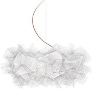 Κρεμαστό Φωτιστικό Οροφής 2xE27 Διάφανο Χειροποίητο Pixels Κόκκινο Καλώδιο Clizia CLISS00PXL01R00000EU Slamp-CLISS00PXL01R00000E CLISS00PXL01R00000EU