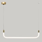 Φωτιστικό Οροφής - Ράγα 01382-04 8W LED 3000K 650Lm 62x13cm Gold Luma