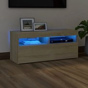 Έπιπλο Τηλεόρασης με LED Sonoma Δρυς 90x35x40 εκ. 804385