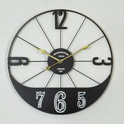Ρολόι Τοίχου Μεταλλικό Μαύρο-Χρυσό 60x4,5x60εκ. ESTHETI 753-10027