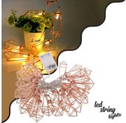 Διακοσμητική Γιρλάντα Bronze Cone 5m 40 LED 4W Διάφανο 79806 Globostar-79806-Διάφανο 79806