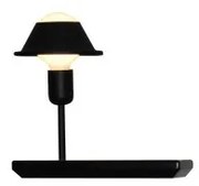 Απλίκα Φωτιστικό Τοίχου LED 3W Reading Light Ράφι 30cm Αριστερά Φωτιστικό Καμπάνα Ε27 Rowan Homelighting-77-4412-Μαύρο 77-4412