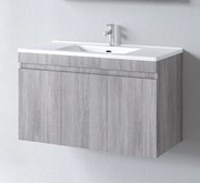 Πάγκος μπάνιου με Νιπτήρα OMEGA 100 Grey Oak 97x44x60 εκ. 100x45x60 εκ.