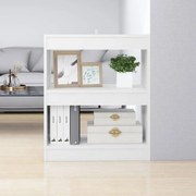 vidaXL Βιβλιοθήκη/Διαχωριστικό Χώρου Λευκό 60x30x72 εκ. Επεξ. Ξύλο
