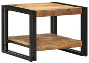 Τραπεζάκι σαλονιού 50x50x38 cm Στερεό ακατέργαστο ξύλο Mango - Καφέ