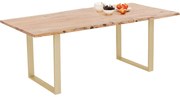 Τραπέζι Harmony Ακακία Brass Καφέ-Χρυσό  180x90x76εκ - Χρυσό