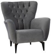 ΠΟΛΥΘΡΟΝΑ ΜΠΕΡΖΕΡΑ Τ. CHESTERFIELD ΒΕΛΟΥΔΟ ΓΚΡΙ FB99217.20 87x88x100 εκ. 0615061