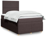 ΚΡΕΒΑΤΙ BOXSPRING ΜΕ ΣΤΡΩΜΑ ΣΚΟΥΡΟ ΚΑΦΕ 120X200 ΕΚ. ΥΦΑΣΜΑΤΙΝΟ 3294319