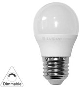 Adeleq Led Λάμπα Σφαιρικό Ε27 6W Ντιμαριζόμενο Θερμό 3000Κ 13-27126009