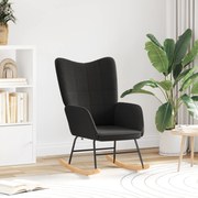 vidaXL Χαλαρωτική Καρέκλα Μαύρο Μοιάζει με Μαλλί
