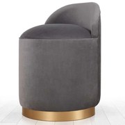 Σκαμπό Dover 209FLF1107 45x70cm Dark Grey-Gold