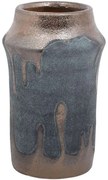 Βάζο 0046-124-007 15x24cm Blue-Bronze Κεραμικό