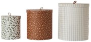 Σετ Κουτιών Αποθήκευσης 3 τμχ Μπέζ / καφέ Multi Ø17 x H20 cm / Ø23 x H26 cm / Ø28 x H32 cm OYOY